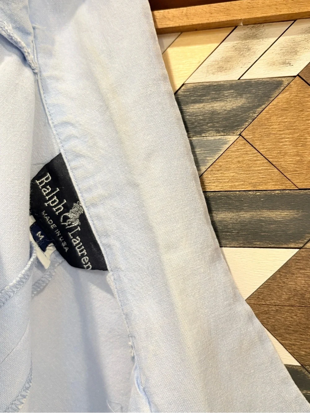 Vintage Ralph Lauren 80s Light Blue Women's Denim Blazer Jacket size Medium - Picture 13 of 15